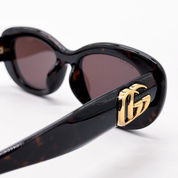 NEW GUCCI GG1829SK 002 DARK HAVANA WOMEN SUNGLASSES GUCCI - Picture 9 of 13